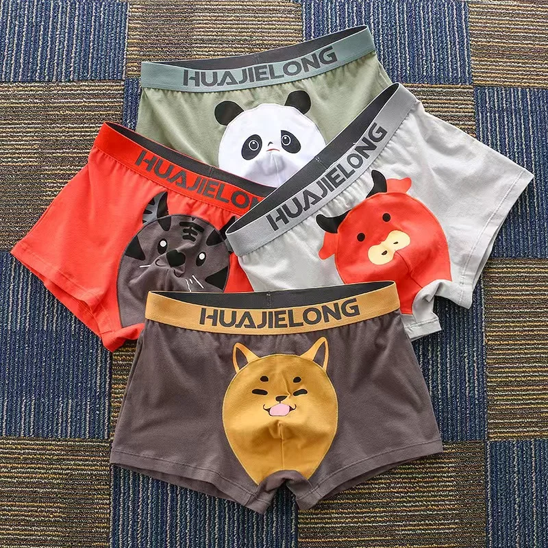 men's underwear, comfortable, soft and fashionable daily line print intimate boxer briefs, sporty and breathable boxers
