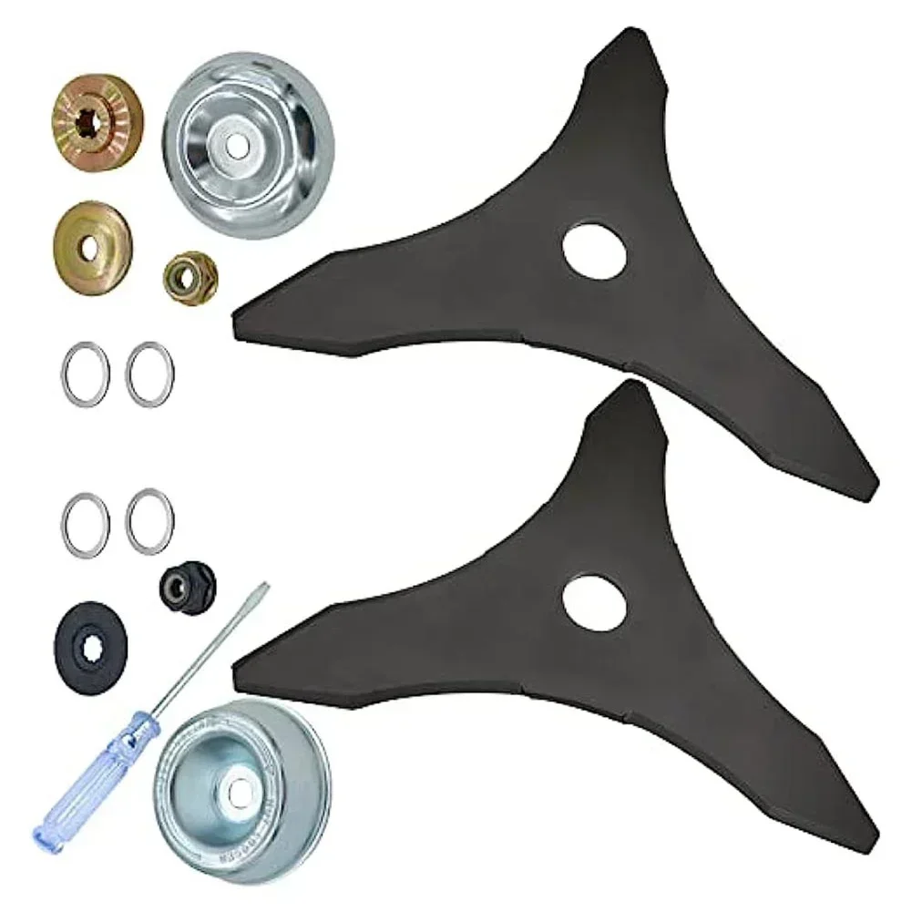 

2 шт., лезвия для кустореза из углеродистой стали, лезвие триммера для поедания травы 10 дюймов X3 для Ego, Oregon, Husqvarna, триммеры Stihl