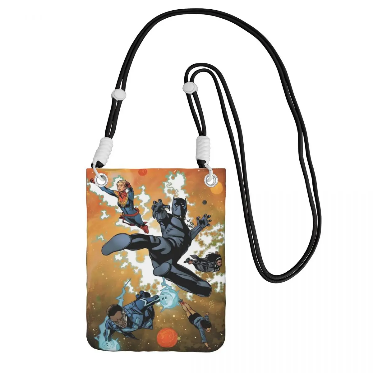 

Custom Black Panther Mobile Phone Bag for Running Men Women Superhero Film Small Crossbody Purse Smart Phone Wallet With Strap