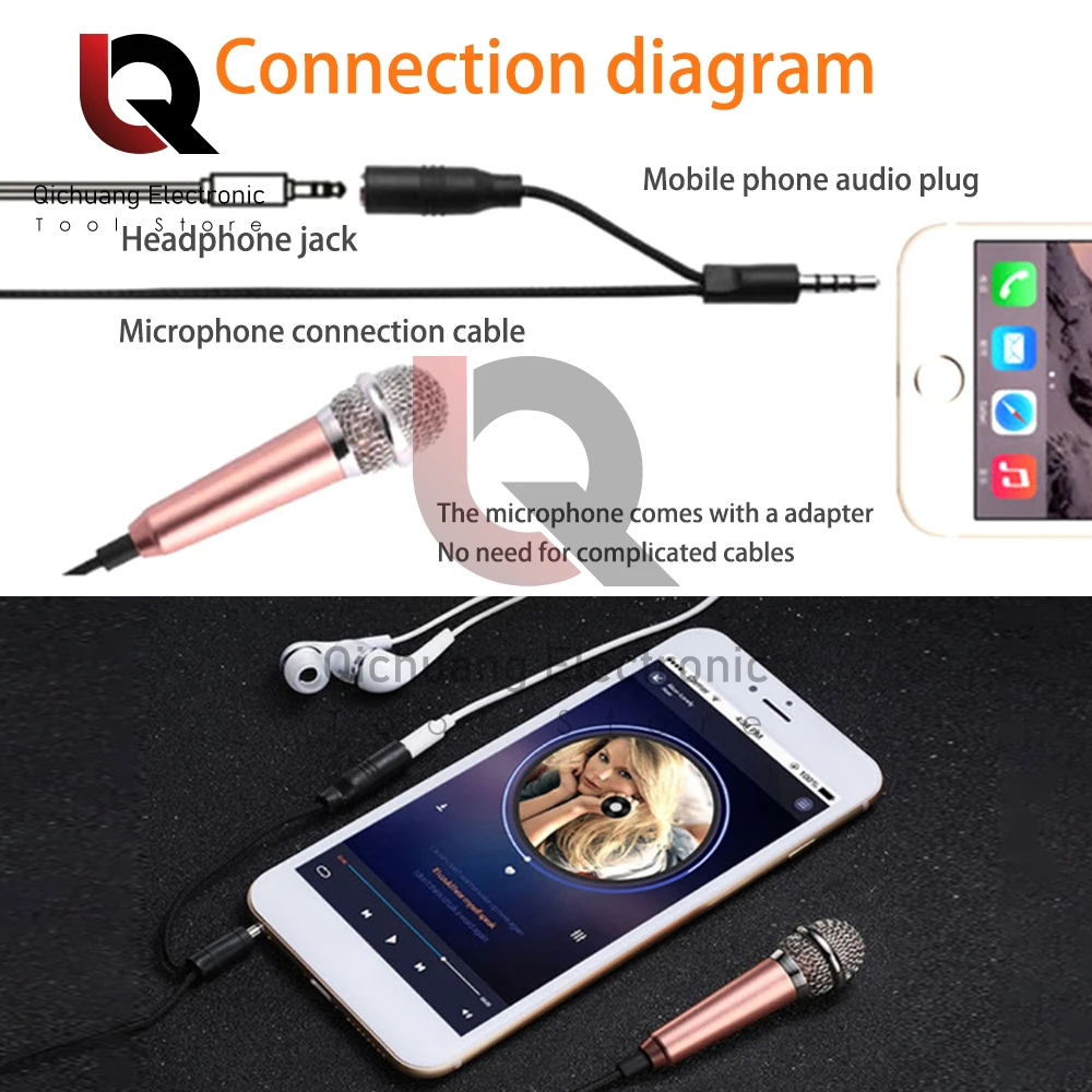 1Pcs Newest Mini Microphone Lavalier Professional Microphone Handheld Mic for Computer for iPhone ipad karaoke Singing Exclusive