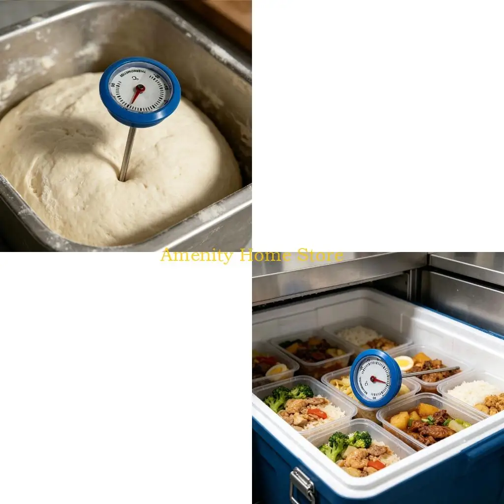 F26C Round Dials Thermometers With Long Probe Suitable for Coolers Box Pharmaceuticals Storage