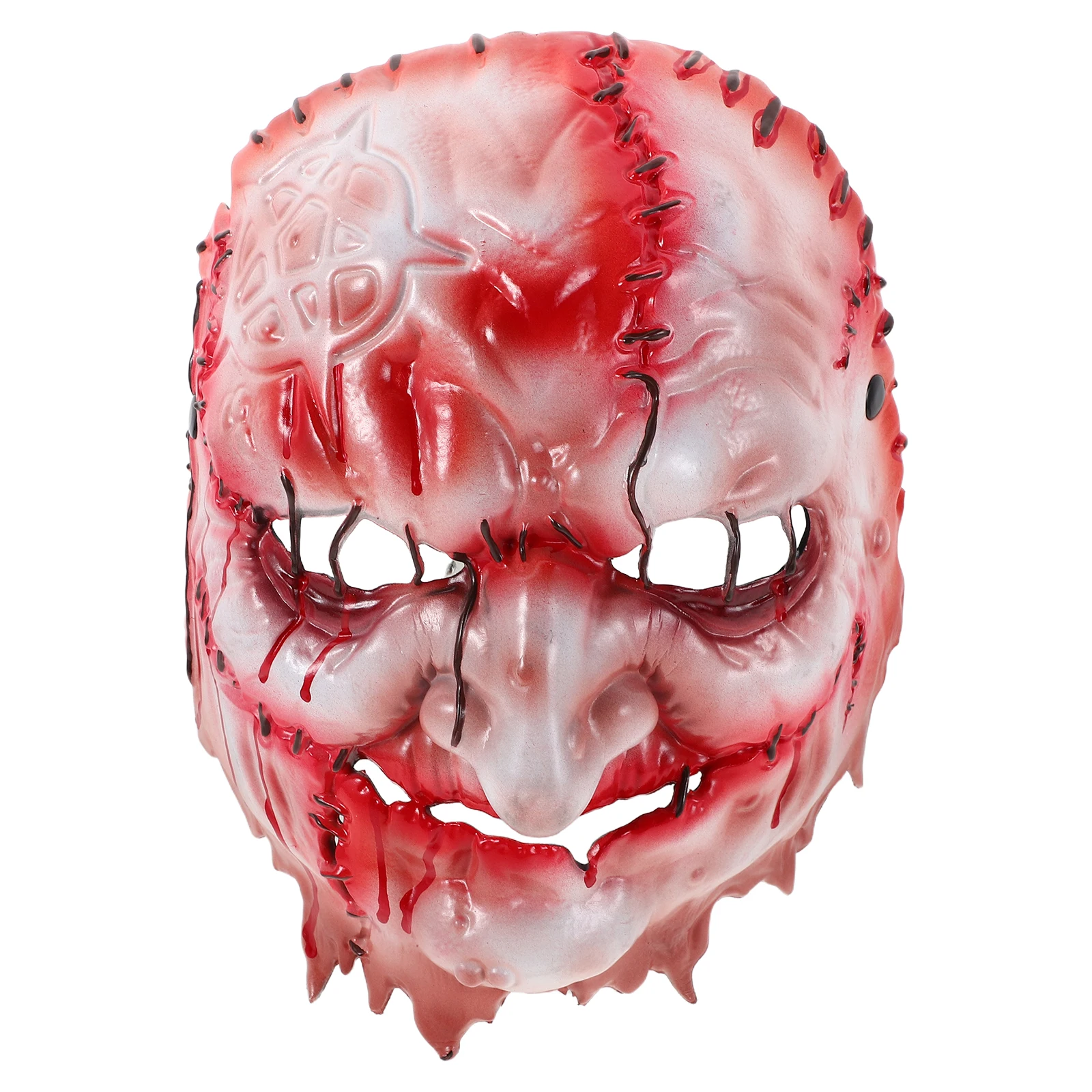 Costume Halloween Witch Mask Eva Scary Face Makeup Horrific Pink Carnival Party