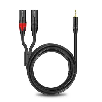 Adaptér DREMAKE Jack 3,5 mm TRS stereo na dvojitý XLR (samec), 3,5 mm jack 1/8 palce na dvojitý XLR (samec), rozbočovač s Y konektorem 10 nejlepší prodej 8pinový 3,5mm jack - №10