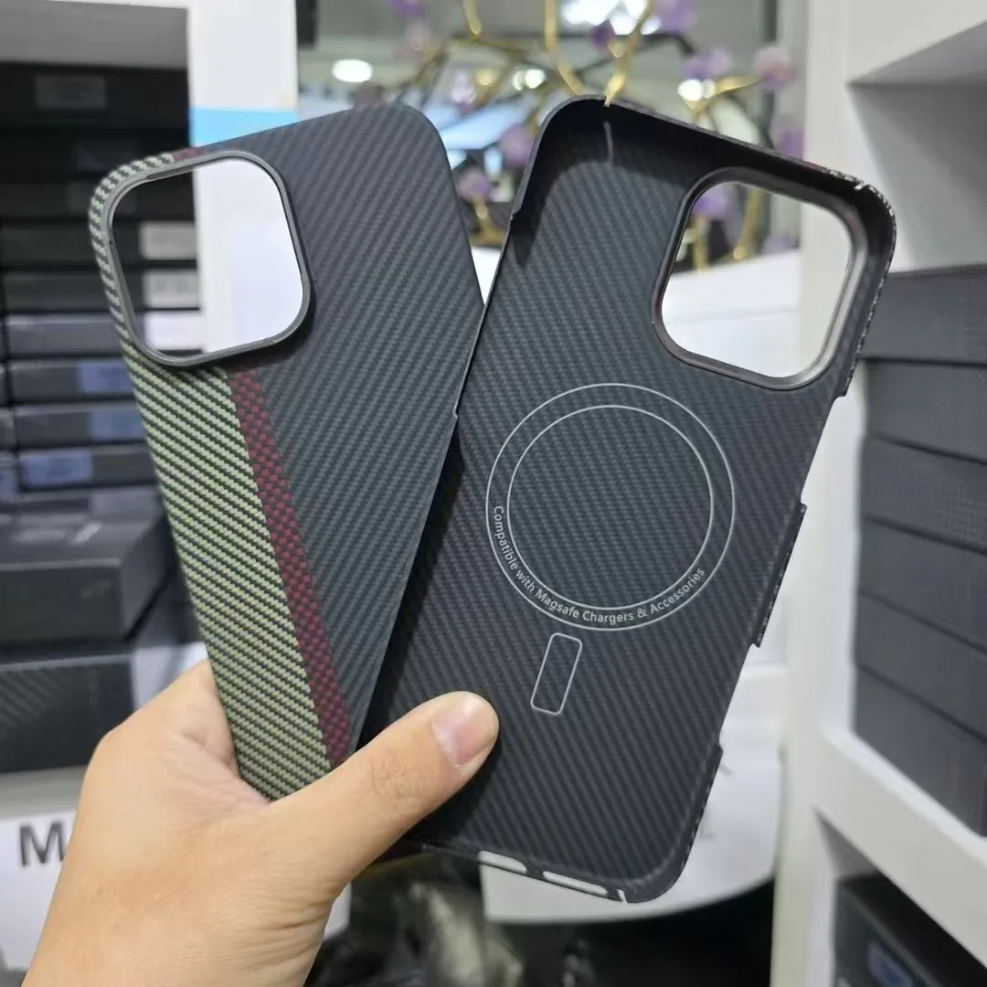 

For iPhone 16 Pro Max Magsafe Case Really Carbon Fiber Magnetic Charger Cover for iPhone 16promax Carbon case