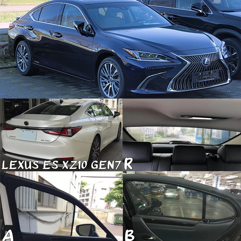 For Lexus ES 300H XZ10 2019-2024 Magnetic Car Sunshade Shield Front Windshield Curtain Rear Side Baby Window Sun Shades Visor