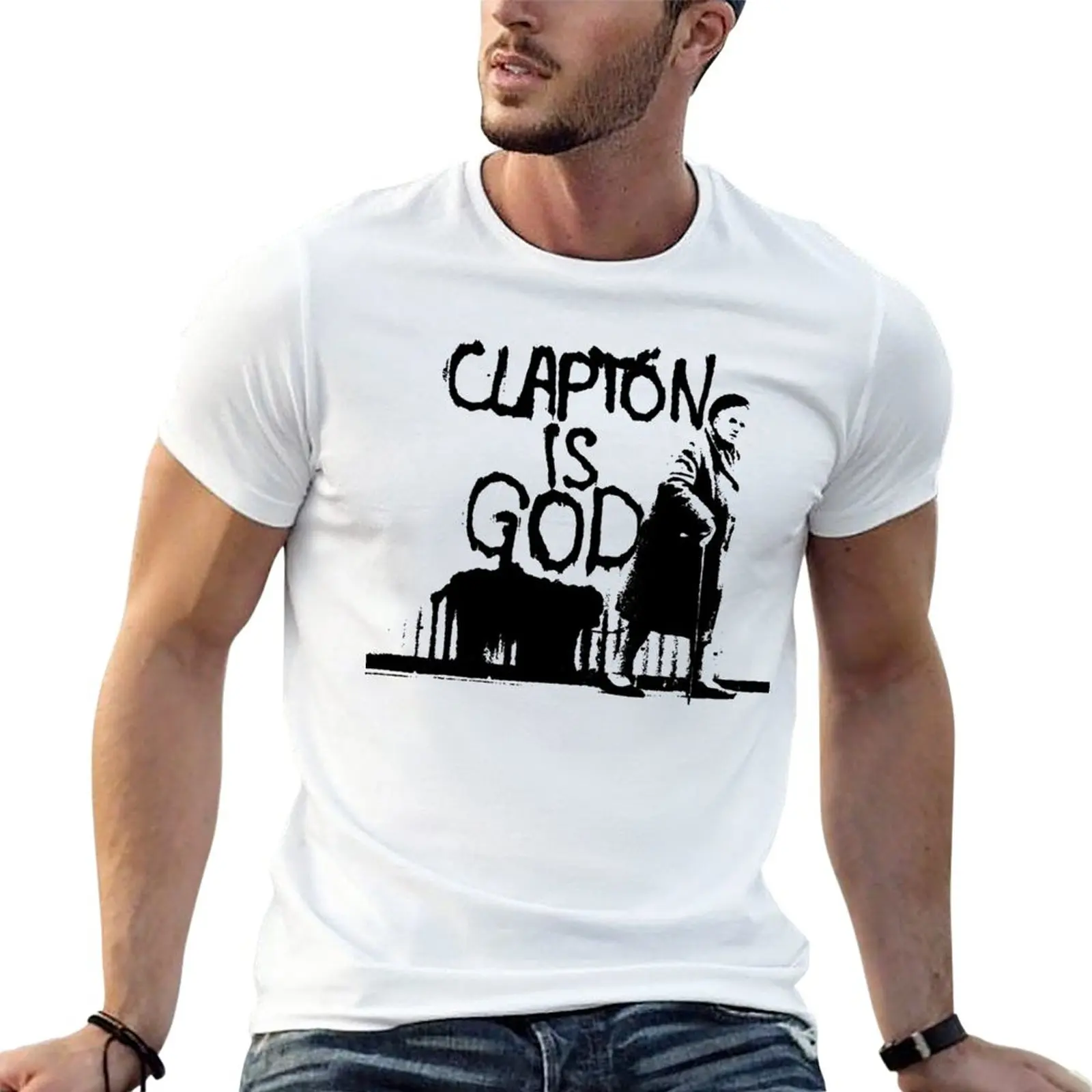 Clapton Is God T-Shirt cute tops graphic t shirts Oversized t-shirt black t-shirts for men