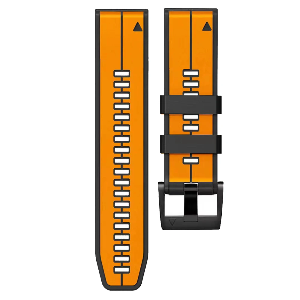 QuickFit สายนาฬิกาข้อมือสปอร์ตทูโทนสำหรับ Garmin 22มม. 26มม. Fenix 8 E 7 7X 6 6X 5 5X plus/epix Pro Gen 2/ENDURO 3สายซิลิโคน