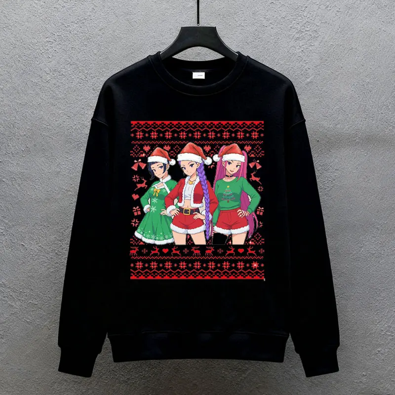Christmas Jumper Funny Huntrix Ugly Christmas Sweatshirt Demon Hunters Sweater Huntrix Xmas Sweaterirts Hoody Streetwear Women