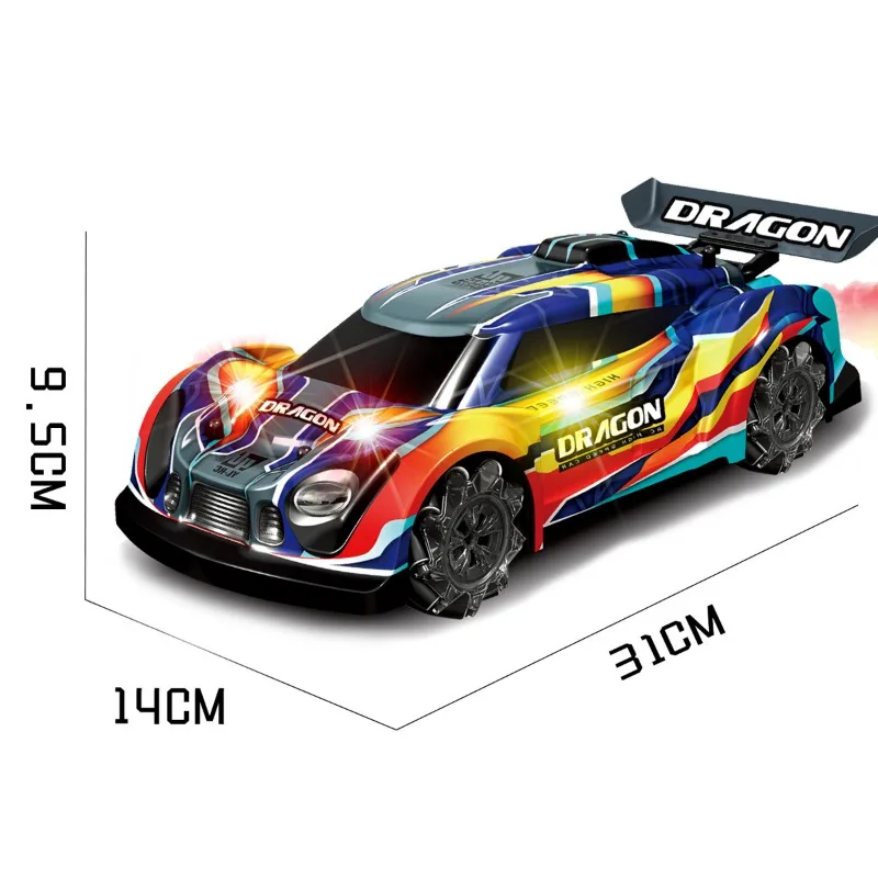 Cool Stuff Toy Car Gift-hot 1:14 High-speed 4WD Rc Drift Car, Scheet Spray Music Dazzling Rc Cars, Afstandsbediening Auto, Speelgoed voor jongens