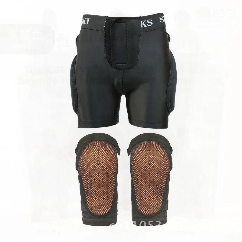 

Men's And Women's Ski Hip Pants with Knee Pads Anti-Fall Snowboard Protective Equipment Set Polyurethane Fiber Butt Pads