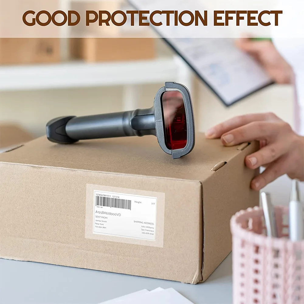 1Roll PVC Transparent Sticker Scrapbooking For Package And Envelope Seal Labels Clear Stickers Waterproof Adhesive