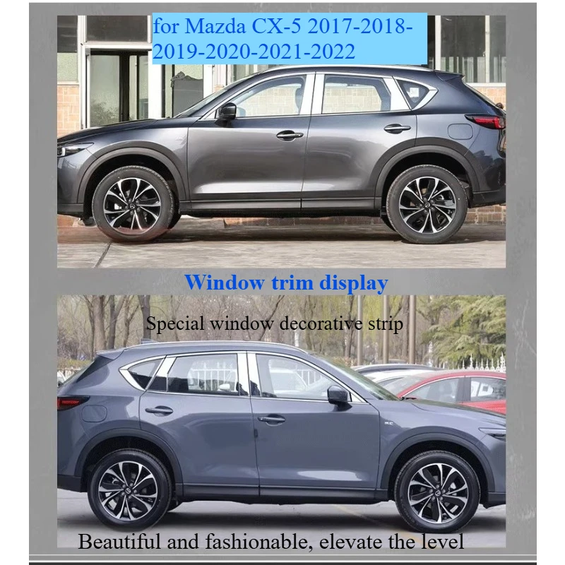 

Для Mazda CX-5 2017 2018 2019 2020 2021 2022, отделка окна из нержавеющей стали/яркая полоса окна