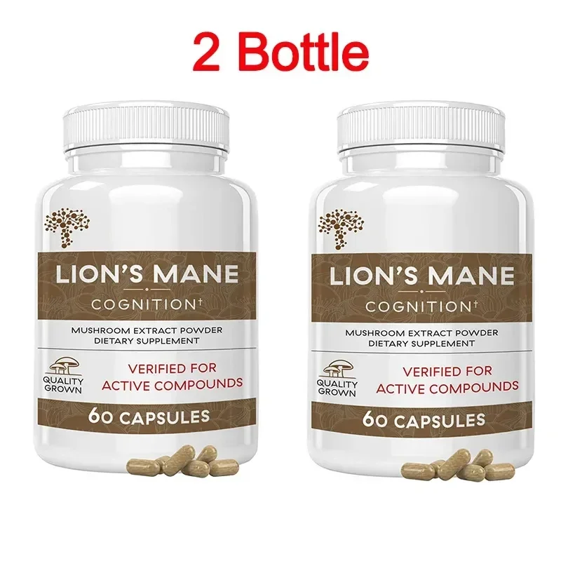 

2 Bottle Lion Mane Ganoderma lucidum Mushroom Capsule Dietary Supplement Health Food