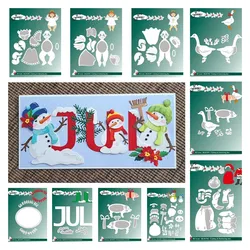 2024 New Merry Christmas Gift and Large Angel Metal Cutting Dies Stencil for DIY Cut Die Scrapbooking Album Embossing Paper Card