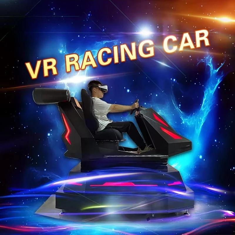 Indoor Virtual Reality Game VR Park  Racing Si mulator 9d VR Car Racing Amusement Park Rides