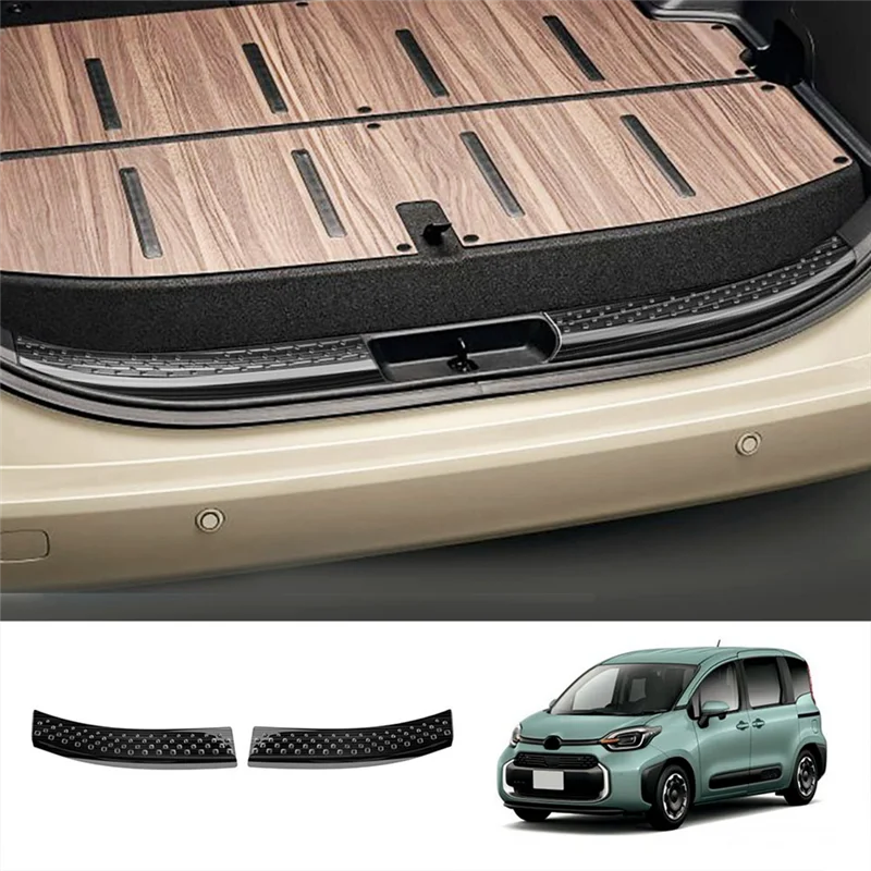 Car Trunk Door Guard Strips Sill Plate Protector Rear Bumper Guard Trim Cover Strip for Toyota SIENTA 2022 2023 Black