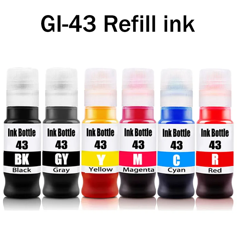 GI-43 GI 43 gi43 Dye ink for Canon PIXMA G540 G640 printer GI-13 GI-23 GI-33 GI-43 GI-53 GI-63 GI-73 GI-83 refill dye ink