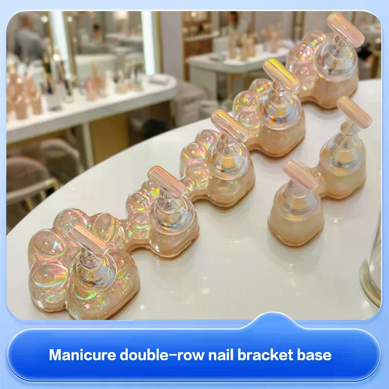 المغناطيسي القط مخلب مسمار الوقوف للضغط على الأظافر أورورا الراتنج عرض الرفوف مسمار عرض حامل أدوات مانيكير المنظم