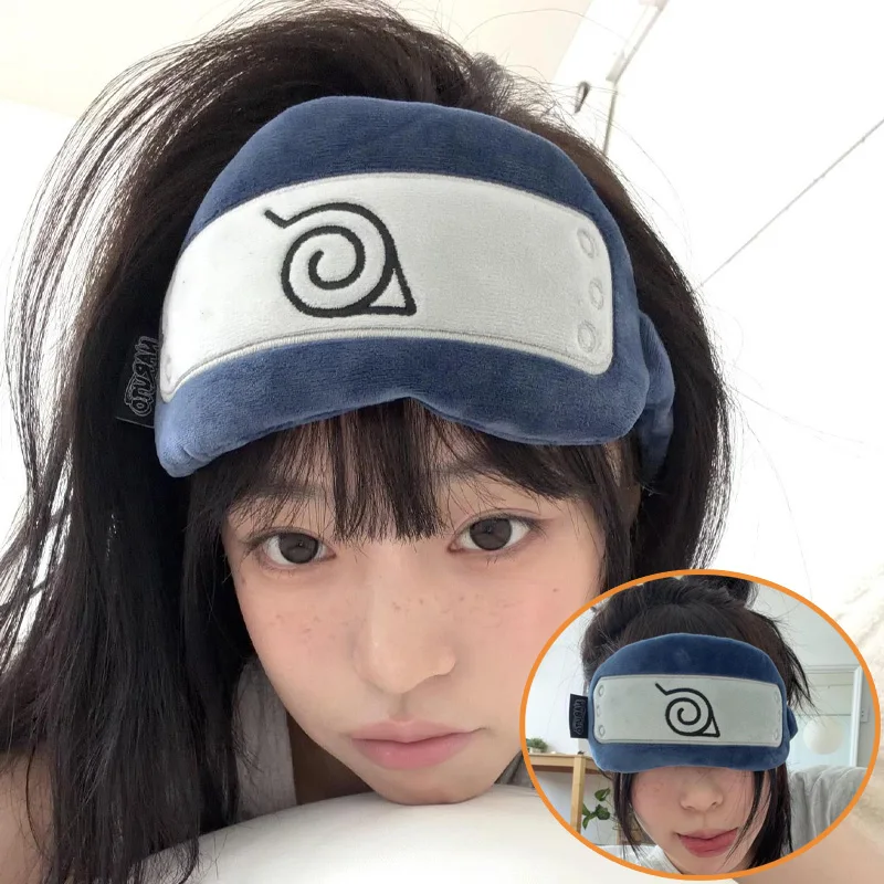 Naruto Schlafmaske, Augenklappe für Damen und Herren, Anime CosPlay-Requisiten, weiche, tragbare Augenbinde, Reise-Augenklappe, Geburtstagsgeschenk – Detail 1