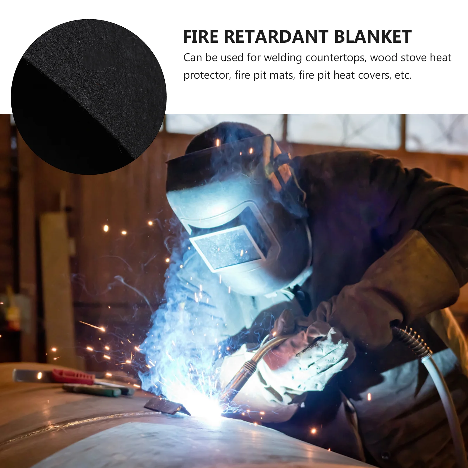 Welding Blanket Fireproof Heat Resistant Flame Retardant Felt durable Fire Blanket Thermal Welding Protect blanket multifunction