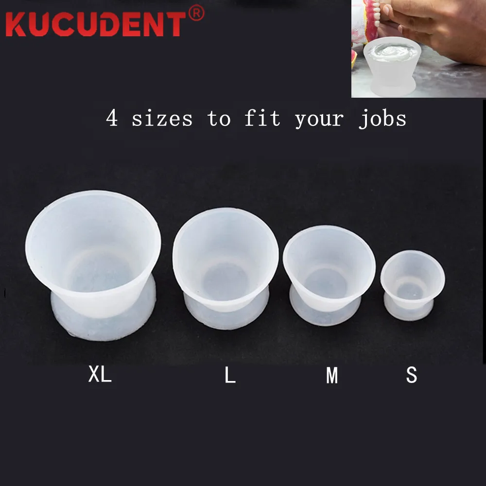 4pcs Dental Silicone Mixing Bowl Use Dappen Dishes Rubber Self-solidifying Cup Dentist Materials Teeth Whitening Laboratory Tool