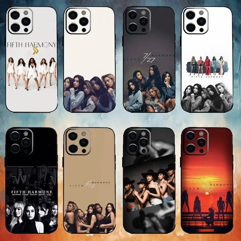 

F-Fifth H-Harmony Phone Case For iPhone17,16,15,14,13,12,11 Plus,Pro Max Soft Black Cover