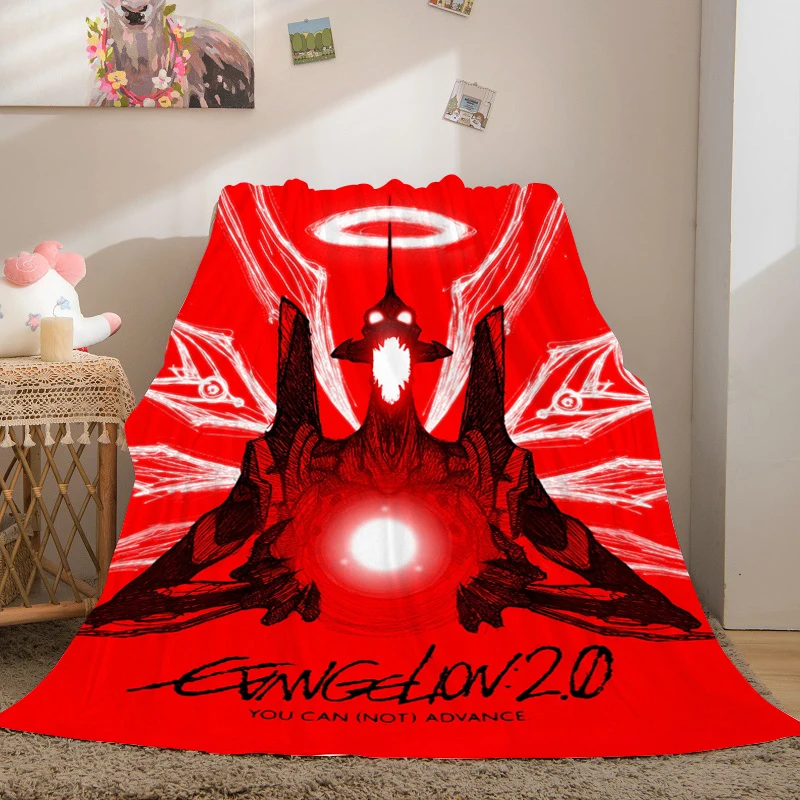 

Anime Nap Blanket Sofa Winter Warm King Size A-Evangelions Microfiber Bedding Adult Bed Fleece Camping Fluffy Soft Blankets