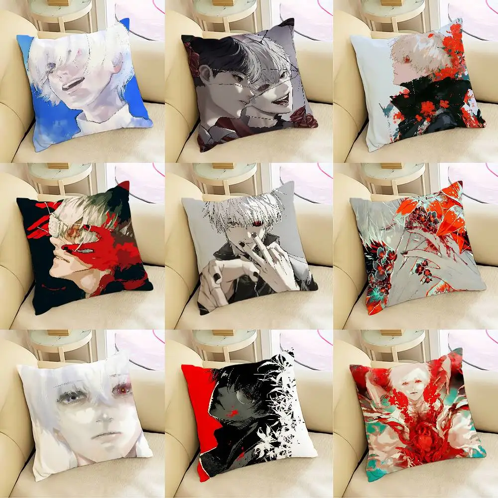 T-Tokyo Ghouls Pillow Case Cushion Cover Soft Cute Throw Pillow Case For Car Sofa Pillowcase Polyester With
