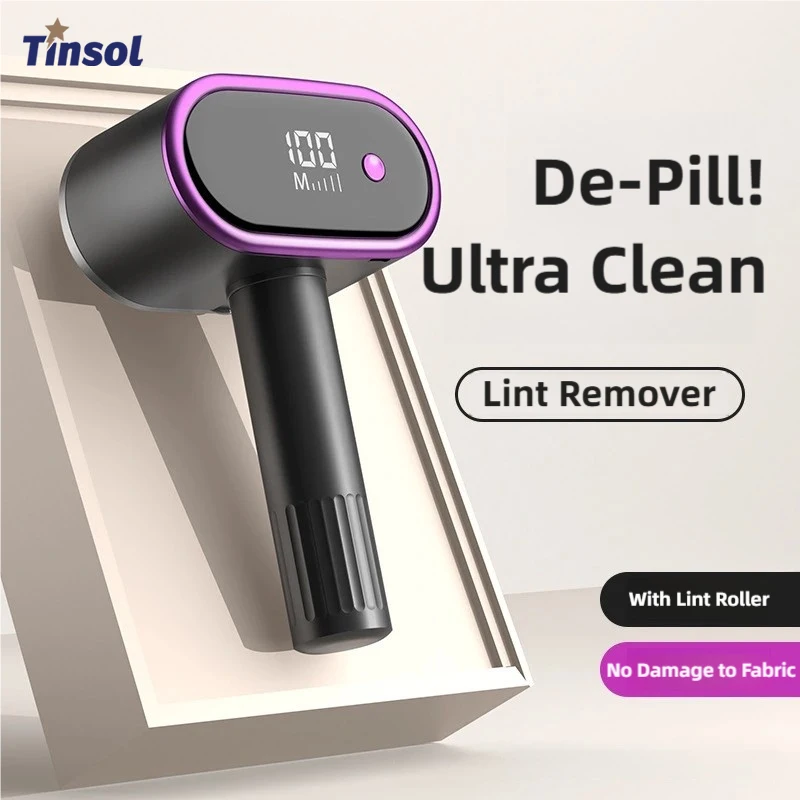 

TINSOL электрическое средство для удаления ворса с двойной головкой, устройство для удаления ворса с цифровым дисплеем, многофункциональное средство для удаления ворса с одежды, свитера