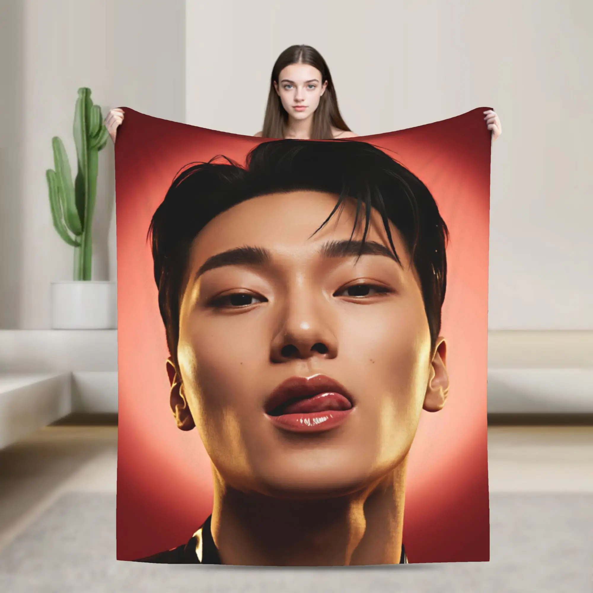 Choi San Singer Super Warm Blanket  Children Plush Bedding Throws Novelty Outdoor Flannel Bedspread Sofa Bed Cover