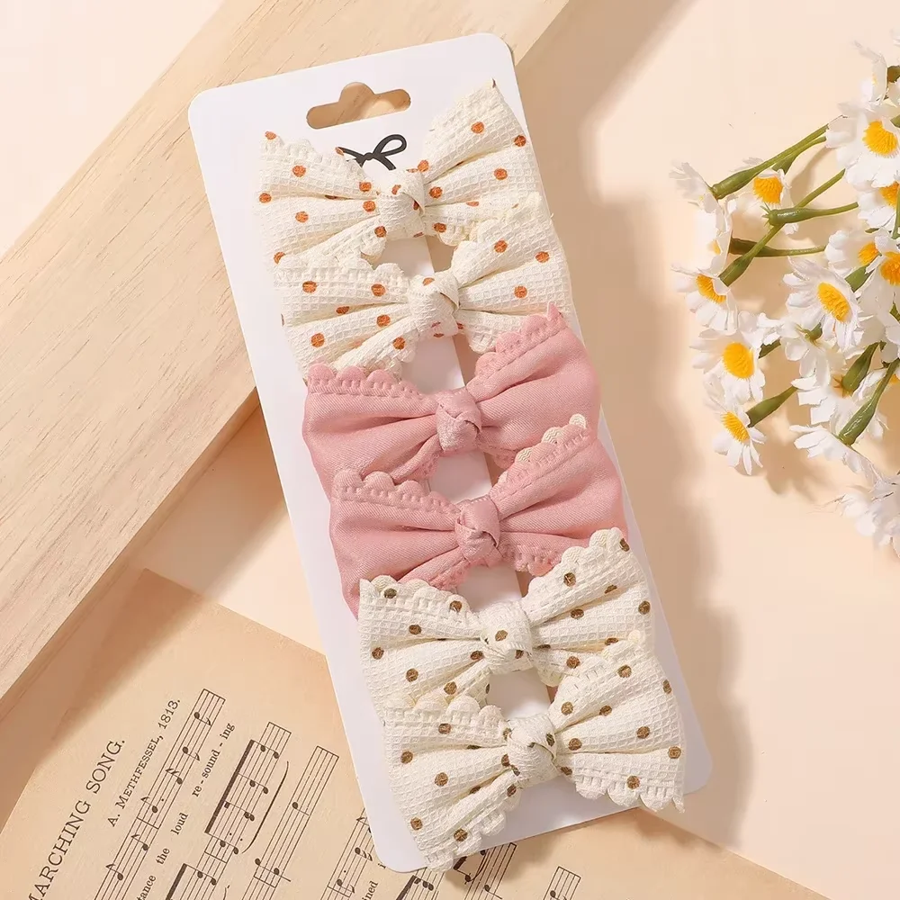 6 Stück Frische Haarspangen mit Blumenmuster für Mädchen, Ins Pastoral Cotton Haarklammern, Haarschmuck