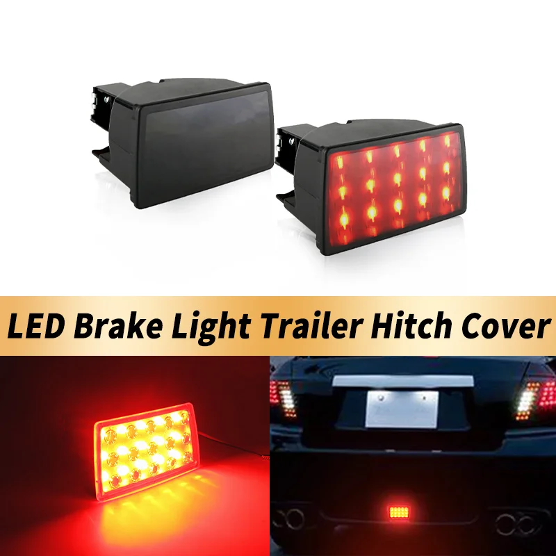 

1PC 12V LED Rear Fog Lights 4th Brake Light Trailer Hitch Cover Canbus For 2011-2021 Subaru WRX STi XV Impereza Car Accessories
