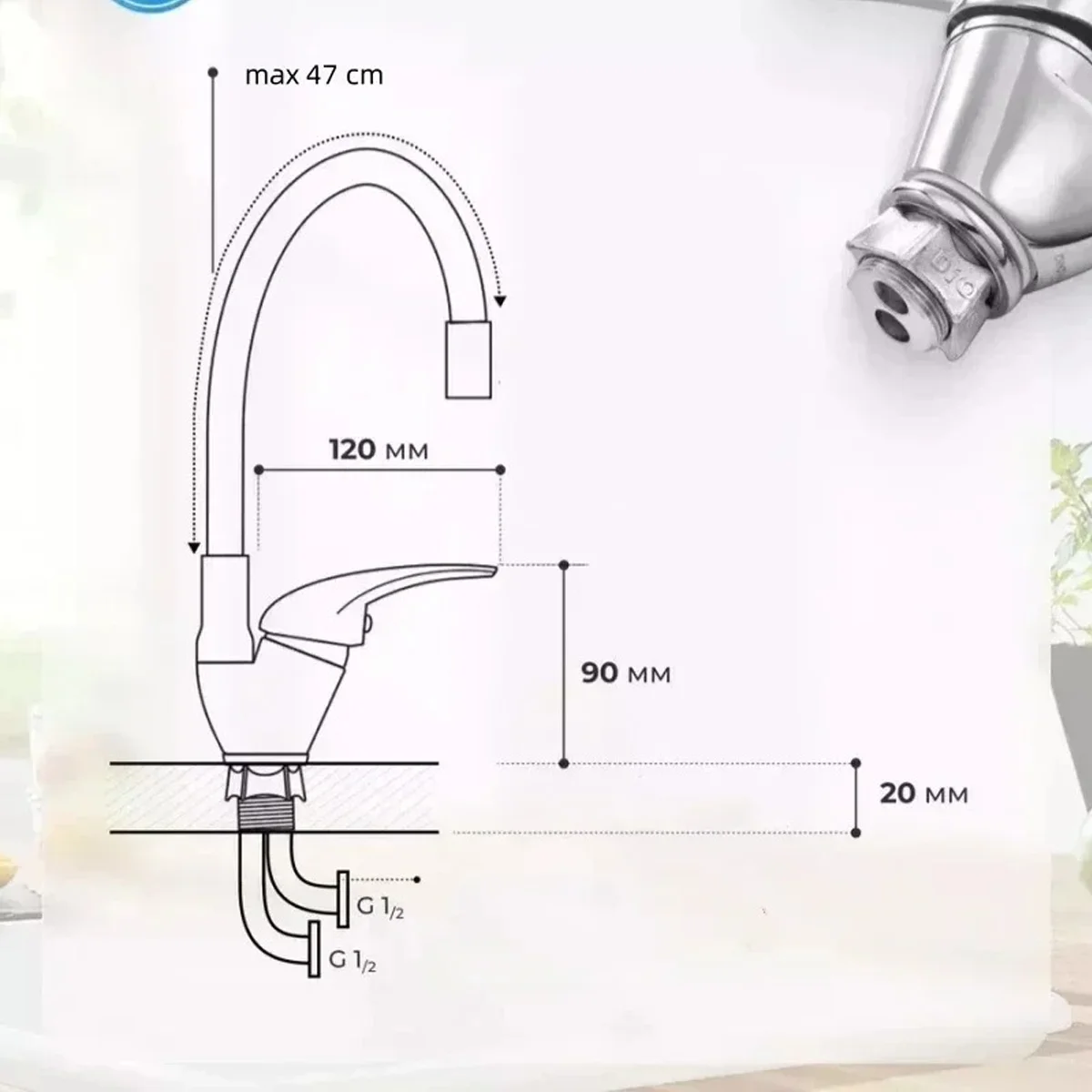 Universal Rotation Wash Basin Tap Kitchen Faucet Single Cold Balcony Tap Deck Mounted Bathroom Faucets Tap Accessories