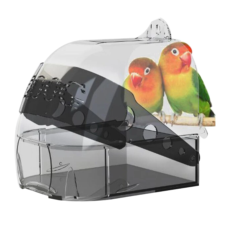 Caixa de alimentação Multi-Purpose Sleeping Nest, Grande sala de banho do pássaro, chuveiro do papagaio, gaiola do pássaro do banheiro, pele do tigre, suprimentos, 1 pc
