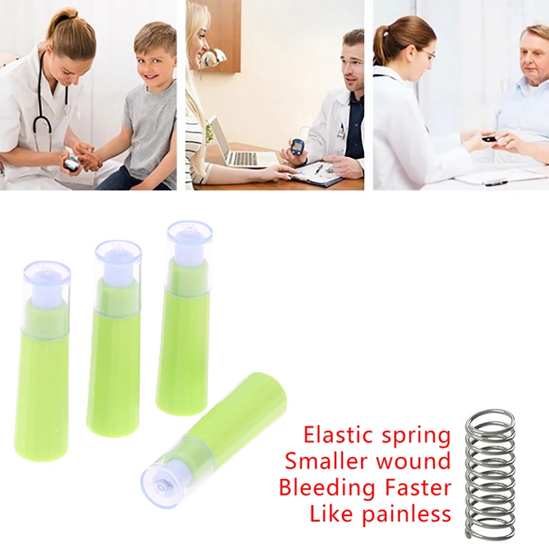 50 قطعة 28 جرام مستشعر صغير لشفرات جمع الدم للاستعمال مرة واحدة مع مسحات إبر عينات الدم المحيطية لمراقبة الصحة