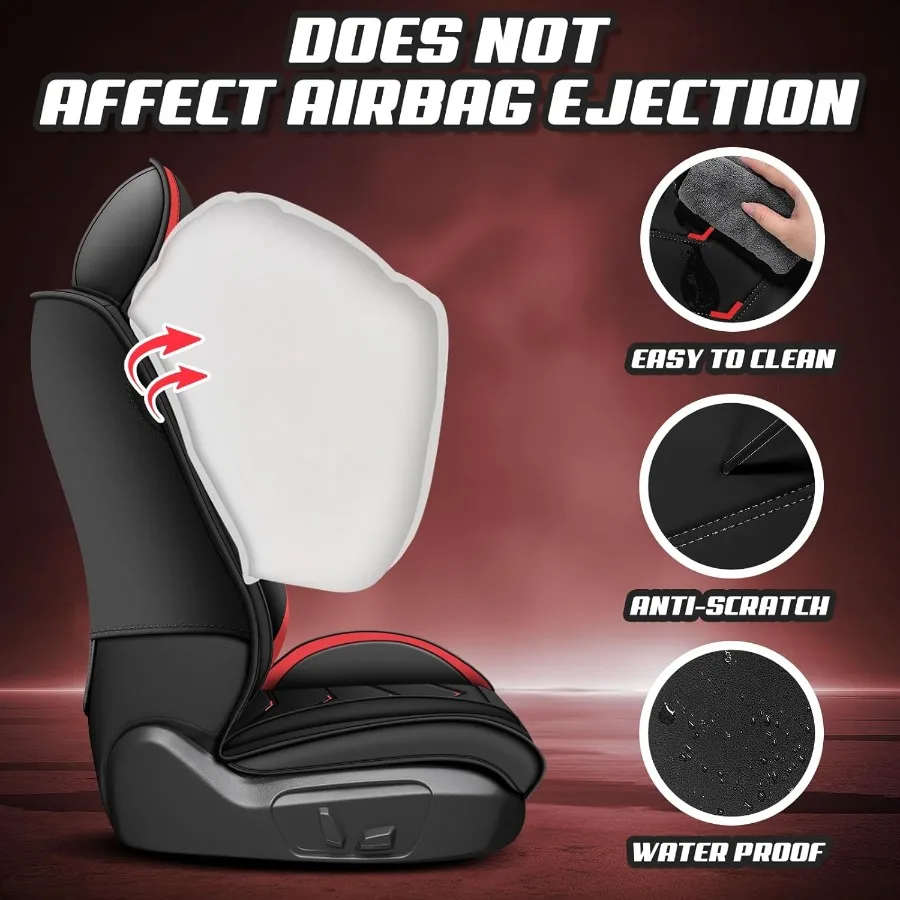 أغطية مقاعد السيارة لفورد مافريك 20222025 قسط نابا الجلود غطاء مقعد السيارة أنيق الرياضة مقعد يغطي لتحسين الراحة #4