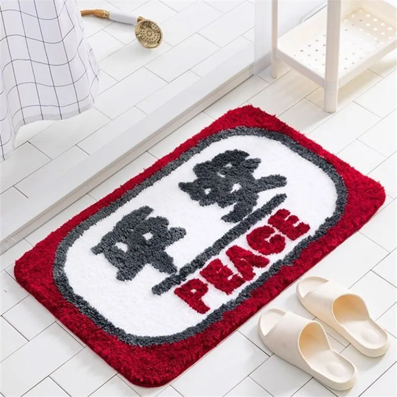 Thickened Water-absorbing Cake Velvet Bathroom Anti-slip Mat Creative New Home Floor Rug Porch Decor Stain-resistant Foot Pad