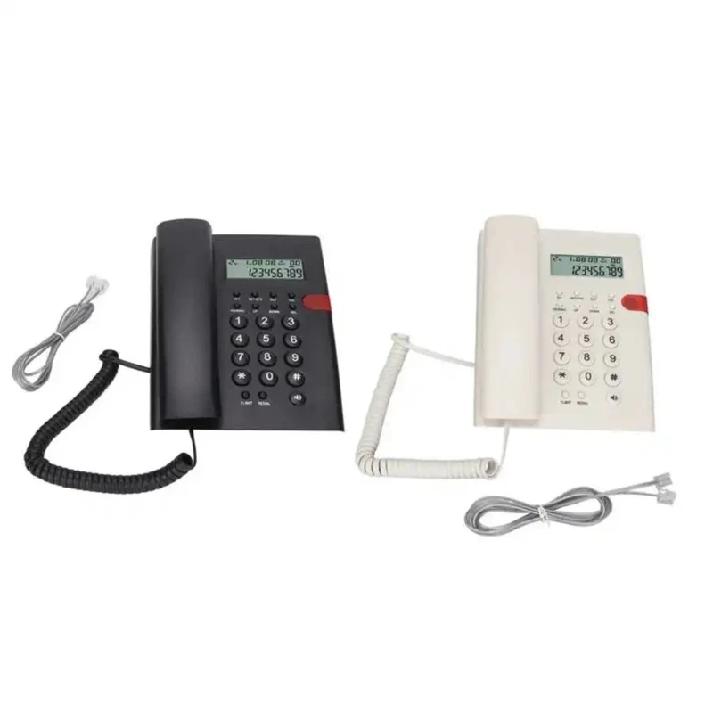 K010A-1 Landline Telephone CallerID Music Retention Redial Adjustable LCD Phone Dropship