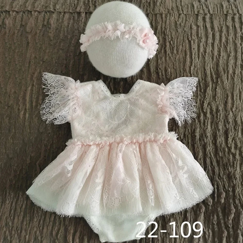 Baby Photo Costume Props Newborn Cute and Sweet Princess Themed Hat+Clothing 1 Set of 3 Pieces Photography Props for Newborn