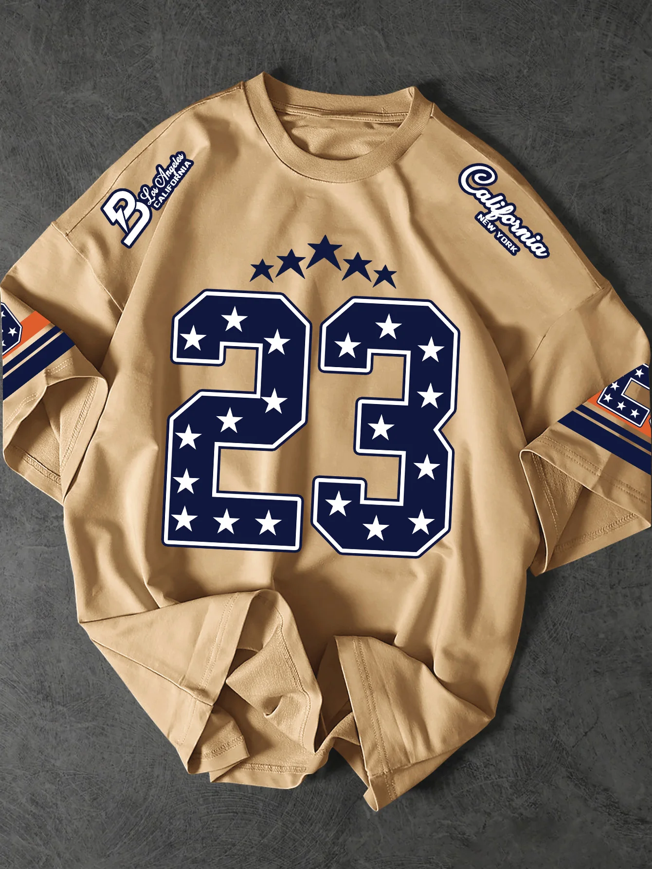California New York 23 Star Varsity Oversized Tee