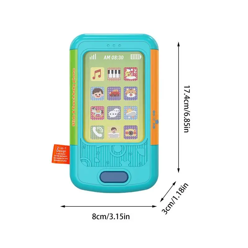 Storia del telefono cellulare Giocattolo Musica Modello di telefono Touch Screen Modello di storia del telefono bilingue Suono e luce del telefono simulati