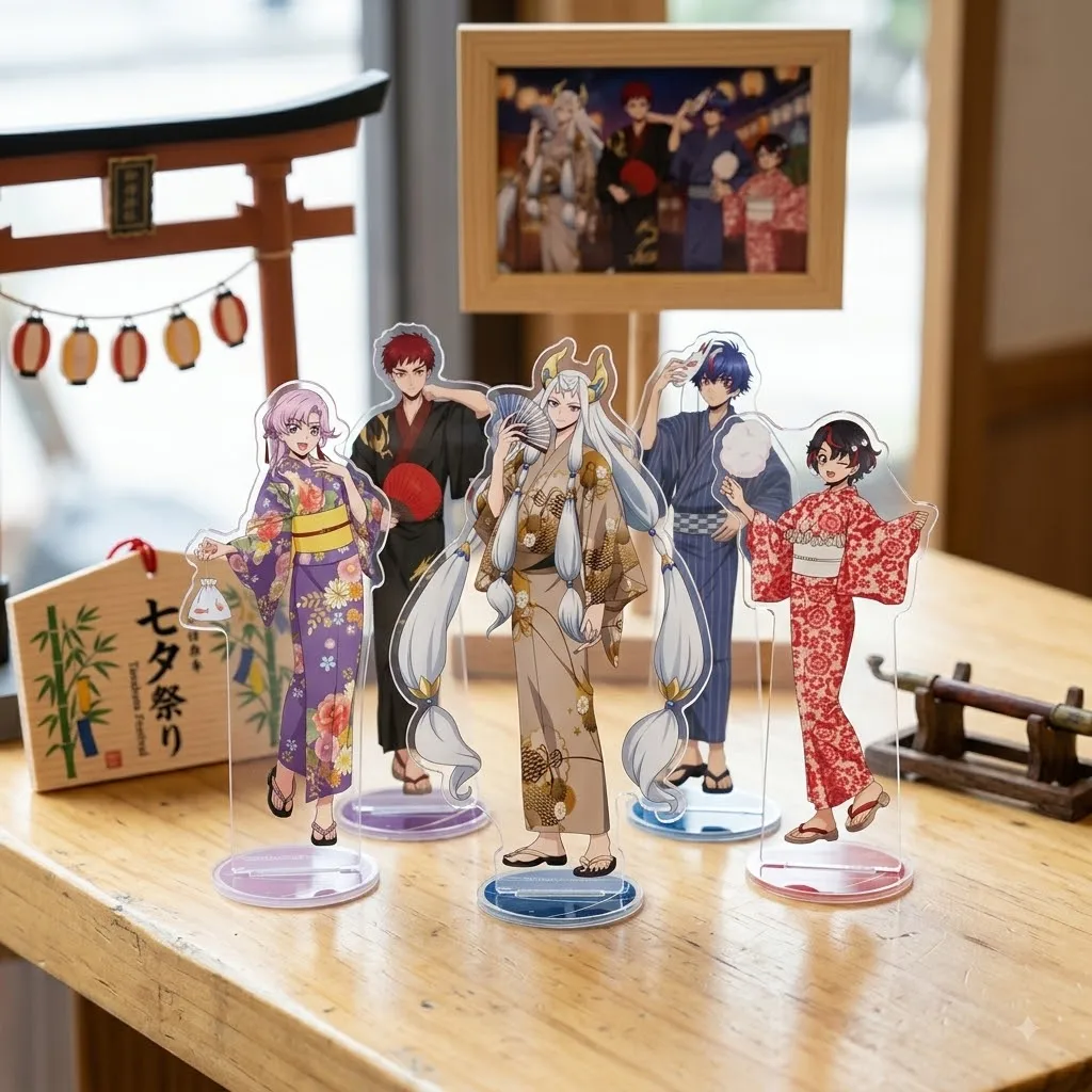 Anime Cardfight!! Figura de Acrílico Vanguard Divinez, Decoración de Escritorio, Adorno Coleccionable, Modelo de Personaje, Regalo, Llavero