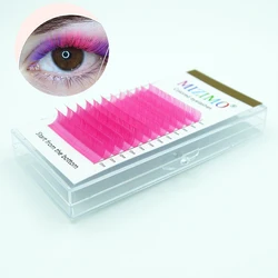 The new orange color 8-15 length is mixed with natural softness to extend the professional grafting false eyelash makeup C/D