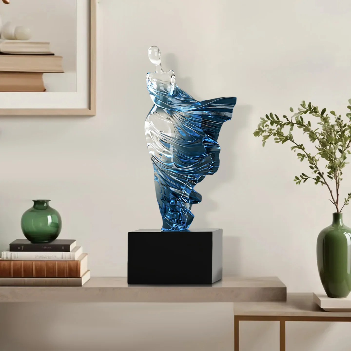 

Creative Elegant Figure Art Ornament Modern Luxury Living Room Sculpture Study Wine Cabinet Resin Statue Home Decor Accessorie