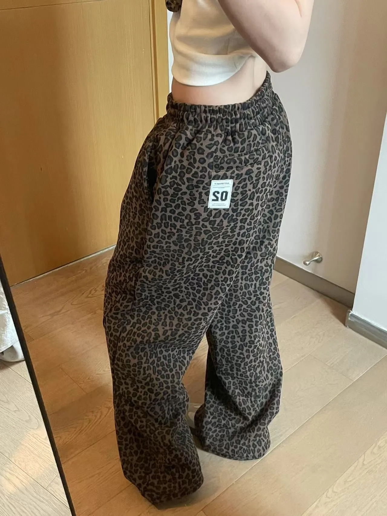 

Korean Sle Casual Pants Collection Women's Straight Leg Cotton Trousers with kets l Waist Zipper Fastening Warm