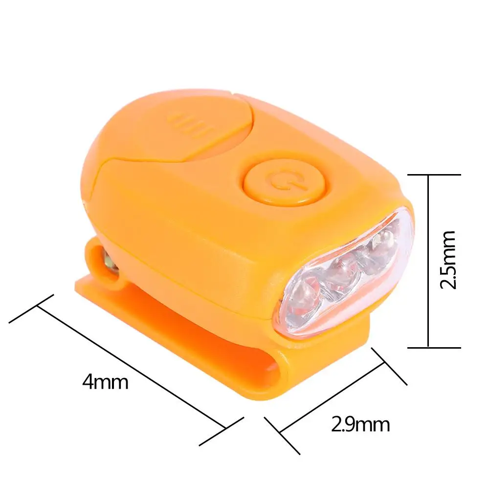 Practical Rotatable Bright 3 LED Clip-on Cap Lamp Hat Lamp Headlamp Clip-On Caplight