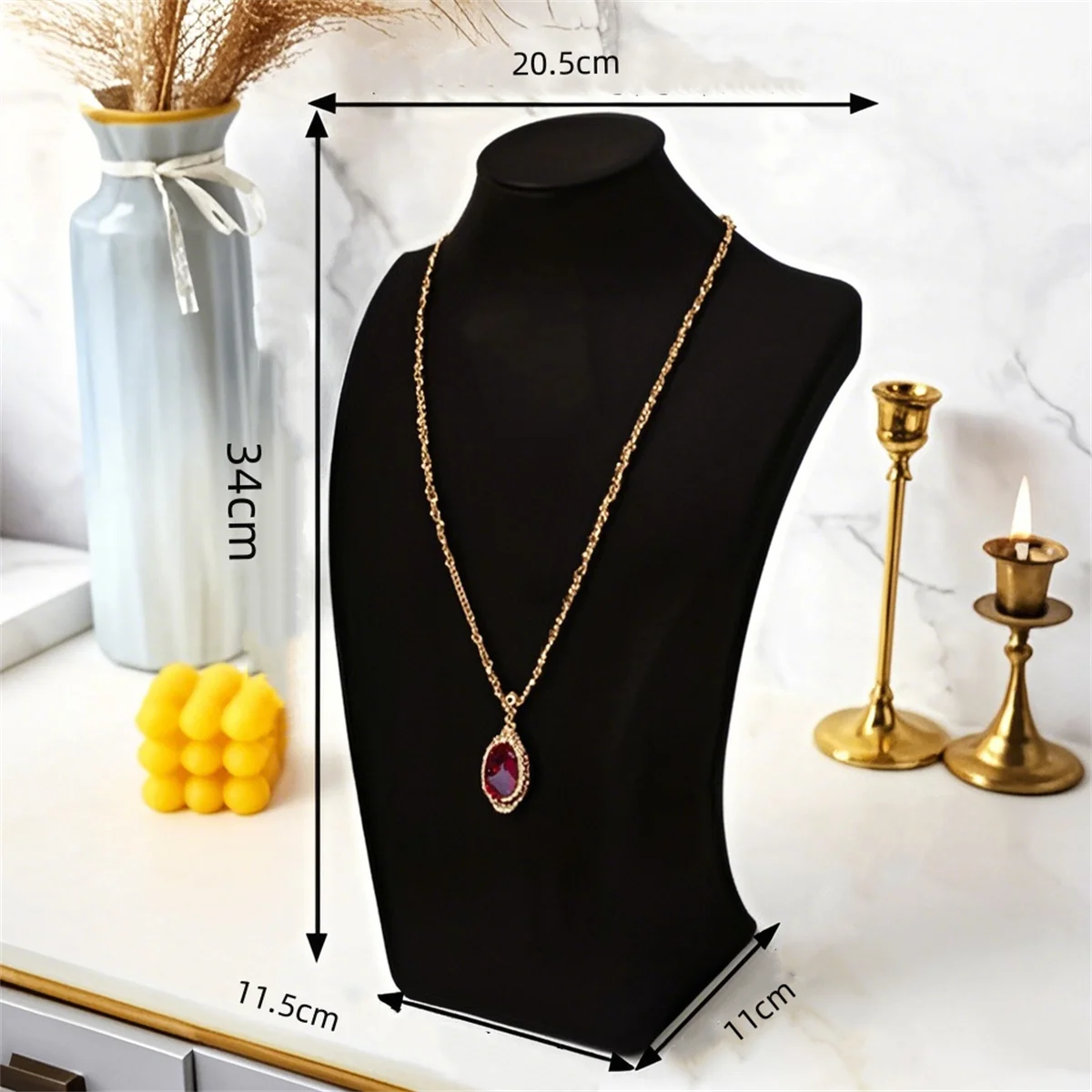 NONE Porträt Halskette Display Anhänger Organizer Schmuck Display Ständer Schmuck Mannequin Büste Halskette Anhänger Fenster Display 7