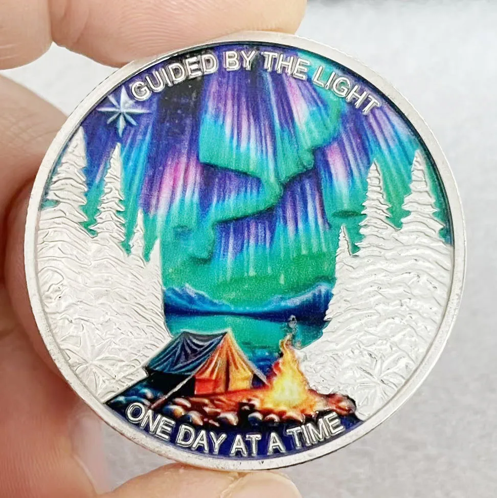 guidato dalla luce moneta souvenir moneta da collezione ispiratrice