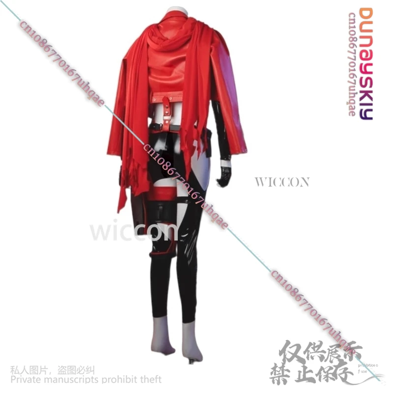 Juego de Anime NIKKE, disfraz de Caperucita Roja, chaqueta Sexy de PU, sujetador, pantalones, traje, pelucas para niña y mujer, juego de rol de Halloween