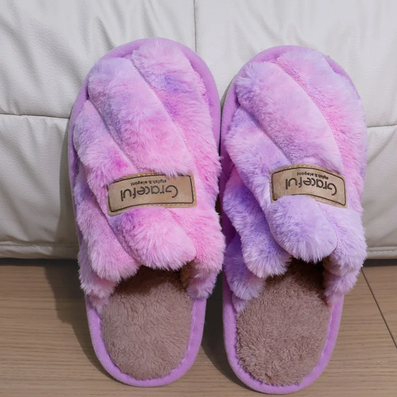 Winter Men's Slippers Memory Cotton Shoe Pad Sole Flat Bottom Anti Slip Warm and Comfortable Indoor Knitted Shoes